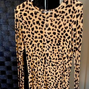 Express Women’s leopard print long sleeve size Small